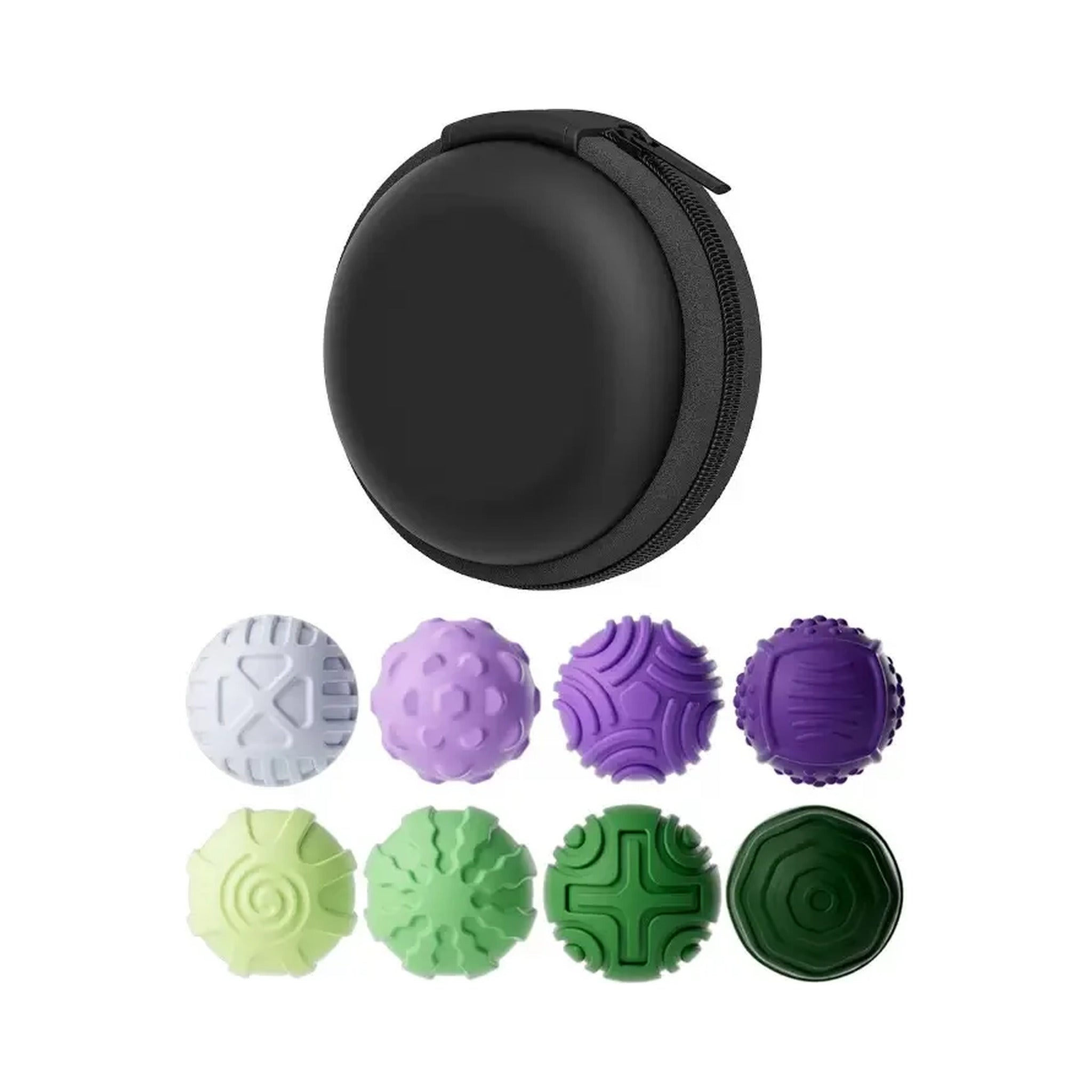 kalmkind pebbles in Purple and Green